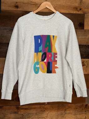Birds of Condor Play More Golf Graphic Sweatshirt Size M